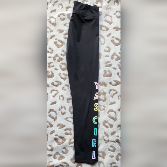 Girls Black Fabkids Leggings - Picture 2 of 4